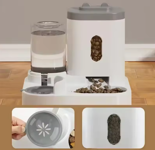 Mangiatoia per gatti e distributore d'acqua