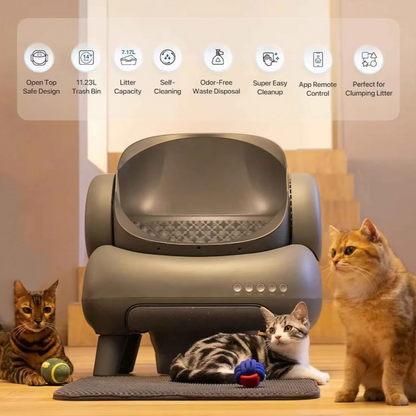 Lettiera Autopulente Smart Cat – Toilette Automatica per Gatti Grandi con Controllo App, Spazio Extra Large e Sistema Auto per Animali Domestici
