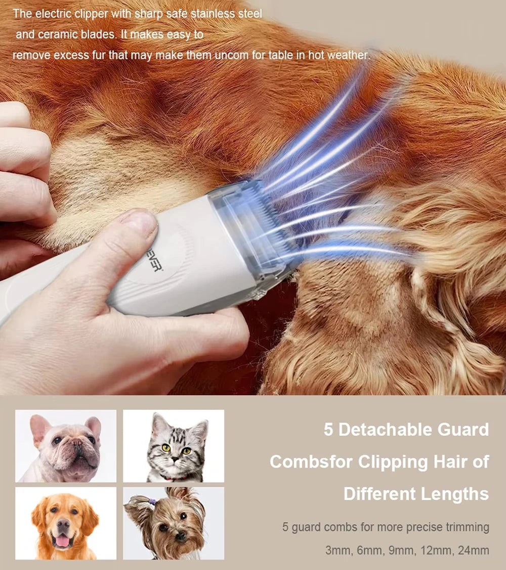 Aspirapolvere 5 in 1 per cani e gatti, strumenti per toelettatura